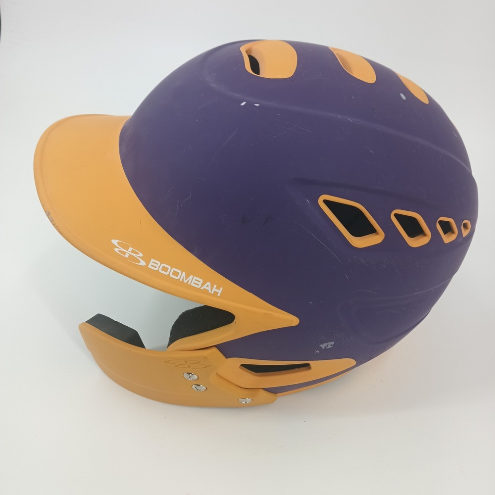 Boombah BBH2-SR Batting Helmet Purple Gold Senior One Size 7-7 3/4 Baseball Soft